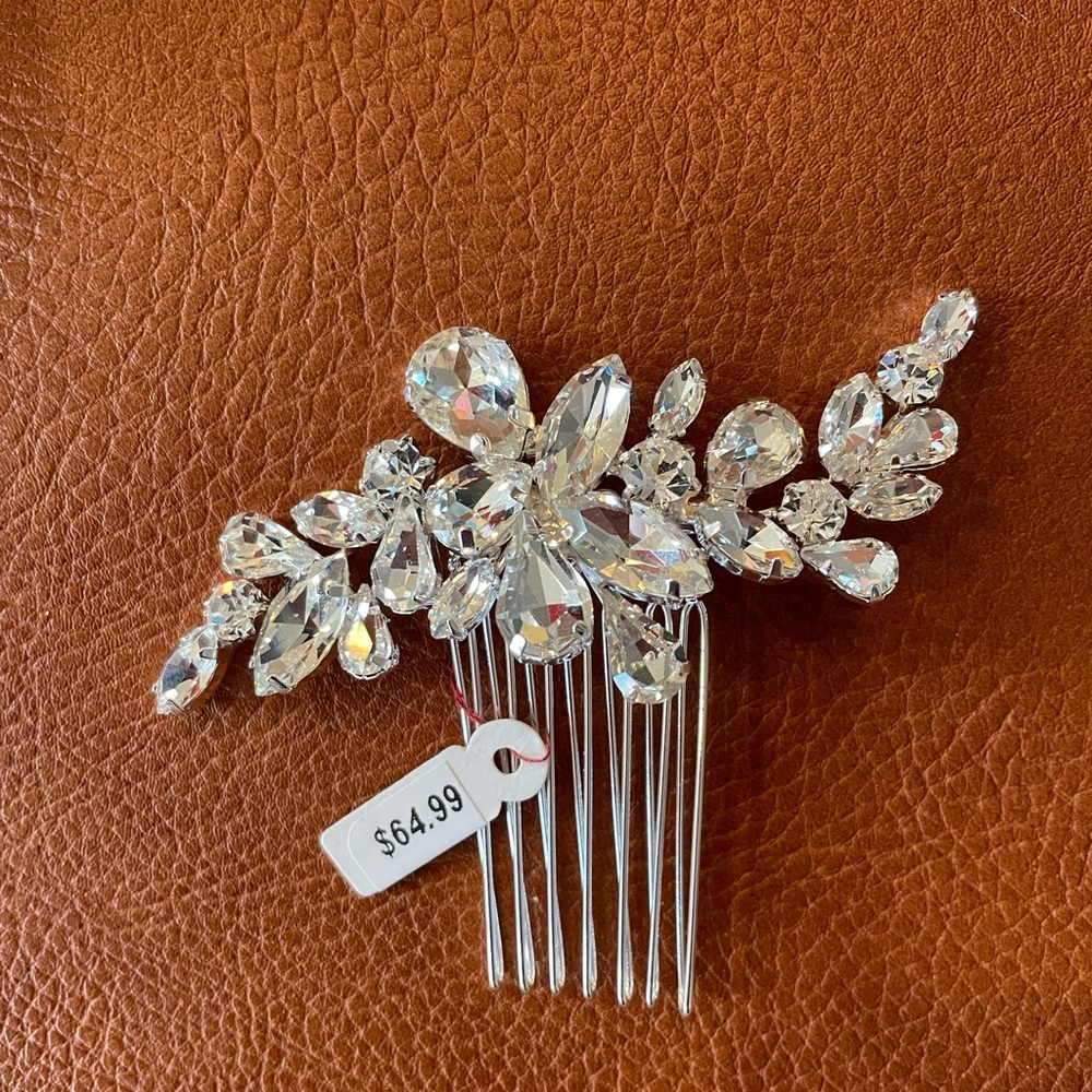 Crystal hair comb, decorative